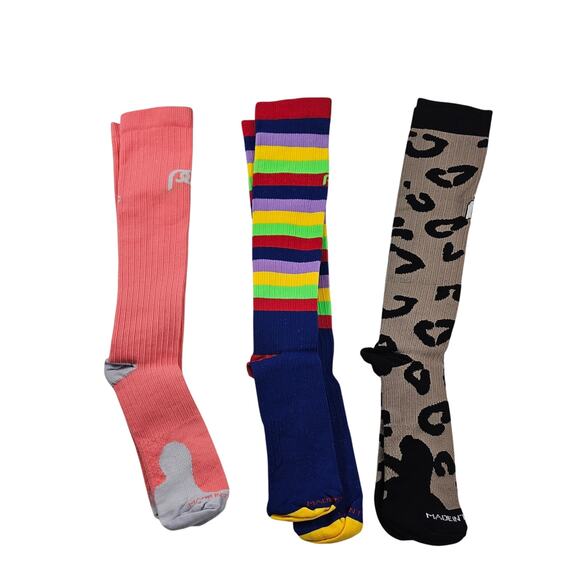 Pro compression socks lot of 3 recovery diabetic nursing 20-30mmhg NWOT USA made - Picture 1 of 3